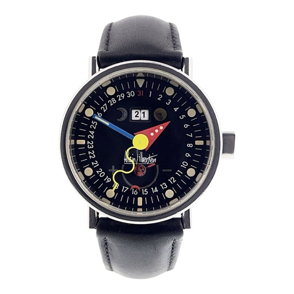 Alain Silberstein Stainless Steel Black Dial 37.5mm Automatic Men’s Watch HEBDO